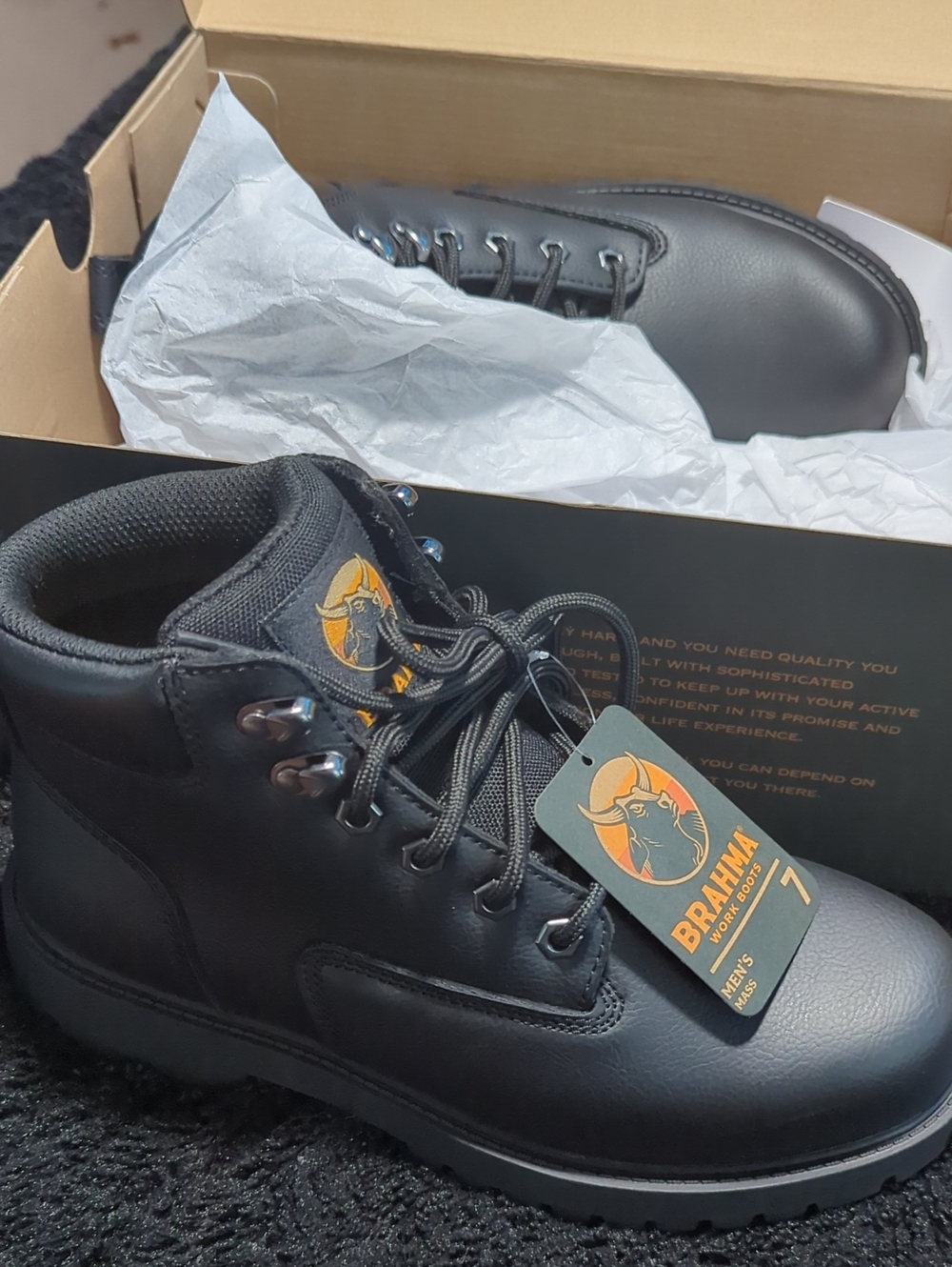 Brahma Work Boots Men. Size 7
